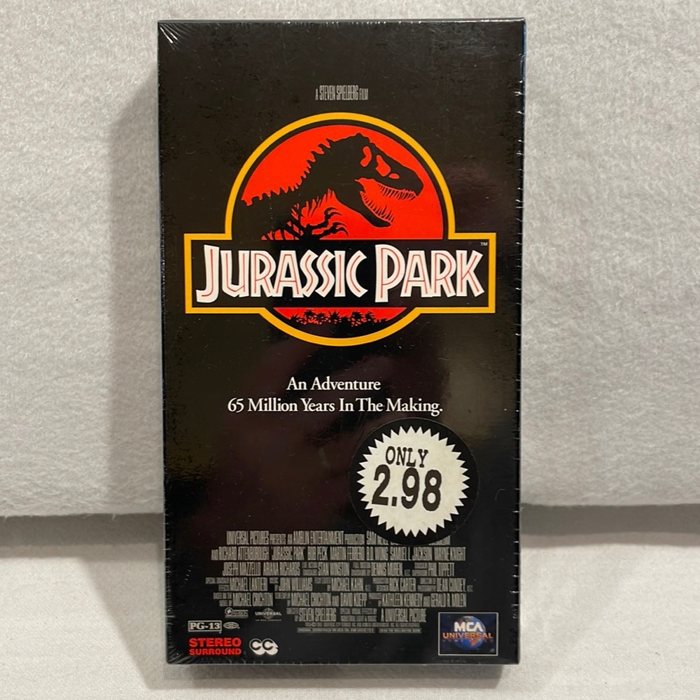 Vintage MCA Universal Jurassic Park VHS 1993 Sealed NEW!